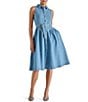 Steve Madden Mary Denim Button Front Sleeveless Midi Shirt Dress, Color:Medium Blue Denim - Image 1