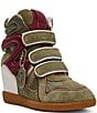 Steve Madden Mavis Color Block Suede High Top Wedge Sneakers - Image 1