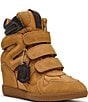 Steve Madden Mavis Suede and Leather High Top Wedge Sneakers - Image 1