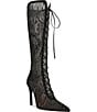Steve Madden Maxine Lace Pointed Toe Stiletto Tall Boots - Image 1