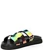 Color:Rainbow - Image 4 - Mayven Leather Rainbow Slide Sandals
