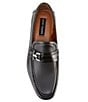 Color:Black - Image 5 - Men's Chivan Leather Bit Embellishment Dress Slip-Ons