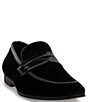 Color:Black Velvet - Image 1 - Men's Crescent Velvet Penny Keeper Dress Slip-Ons