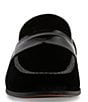 Color:Black Velvet - Image 4 - Men's Crescent Velvet Penny Keeper Dress Slip-Ons