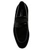 Color:Black Velvet - Image 5 - Men's Crescent Velvet Penny Keeper Dress Slip-Ons