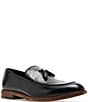 Color:Black - Image 1 - Men's Finlea Leather Tassel Detail Dress Loafers