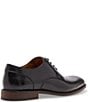 Color:Black Croco - Image 3 - Men's Jaise Leather Plain Toe Lace-Up Oxfords