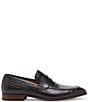 Color:Black Croco - Image 2 - Men's Jastin Embossed Leather Dress Penny Loafers