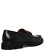 Color:Black - Image 3 - Men's Kyan Leather Bit Detail Lug Sole Loafers
