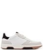 Color:White/Ecru - Image 2 - Men's Maxtonn Leather Lace-Up Sneakers