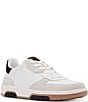 Color:White/Ecru - Image 1 - Men's Maxtonn Leather Lace-Up Sneakers