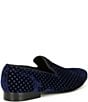 Color:Blue - Image 2 - Men's Velvet Lifted Slip-On Loafers