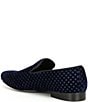 Color:Blue - Image 3 - Men's Velvet Lifted Slip-On Loafers