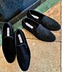 Color:Blue - Image 5 - Men's Velvet Lifted Slip-On Loafers