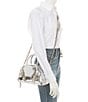 Steve Madden Metallic Catie Mini Dome Crossbody Bag, Color:Silver - Image 4