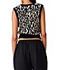 Steve Madden Mila Leopard Patterned V-Neck Sleeveless Sweater Vest - Image 2