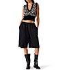 Steve Madden Mila Leopard Patterned V-Neck Sleeveless Sweater Vest - Image 4