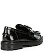 Color:Black - Image 2 - Minka Patent Leather Tassel Lug Sole Platform Loafers