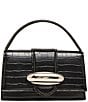 Steve Madden Mishell Mini Top Handle Croc Satchel Bag - Image 1