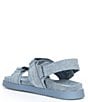 Color:Denim - Image 3 - Mona Denim Buckle Detail Platform Sandals