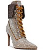 Steve Madden Morals Rhinestone Lace Up Stiletto Ankle Booties - Image 1