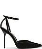 Steve Madden Morrie Techno Satin Pointed Toe Stiletto Pumps - Image 2