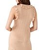 Steve Madden Nataly V-Neck Sleeveless Sweater Top, Color:Hazelnut - Image 2