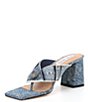 Color:Denim - Image 4 - Nicola Denim Square Toe Thong Sandals