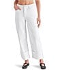 Steve Madden Noelie Wide Leg Cuffed Jeans, Color:Brilliant White - Image 4