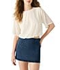 Steve Madden Orsa Crewneck Short Sleeve Boxy Top, Color:Antique - Image 1