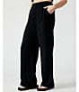 Color:Black - Image 3 - Payton Crepe Side Pocket Flat Front Wide Leg Pants