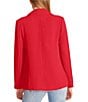 Color:True Red - Image 2 - Payton Notch Collar Long Sleeve Side Pocket Fitted Blazer