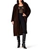 Steve Madden Peclair Collared Long Sleeve Channeled Faux Fur Long Coat - Image 1