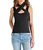 Steve Madden Percy Halter Neck Sleeveless Top, Color:Black - Image 1