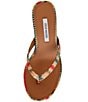 Steve Madden Playing Multicolor Raffia Wedge Thong Sandals - Image 5