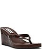 Steve Madden Playing Tortoise Wedge Thong Sandals - Image 1