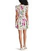 Color:Multi - Image 2 - Prairie Dreams Floral Print V-Neck Short Sleeve Tiered Dress