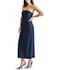 Steve Madden Prato Denim Strapless Belted Neck Sleeveless Bodycon Midi Dress, Color:Dark Indigo - Image 3