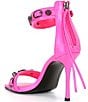 Color:Pink - Image 3 - Precious Studded Stiletto Dress Sandals