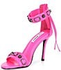 Color:Pink - Image 4 - Precious Studded Stiletto Dress Sandals