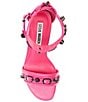 Color:Pink - Image 5 - Precious Studded Stiletto Dress Sandals