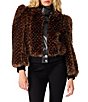 Steve Madden Pru Faux Fur Funnel Neck Long Sleeve Zip-Front Jacket - Image 1