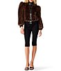 Steve Madden Pru Faux Fur Funnel Neck Long Sleeve Zip-Front Jacket - Image 3