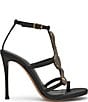Steve Madden Python Snake Hardware Strappy Ankle Wrap Dress Sandals - Image 2