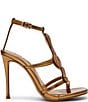 Steve Madden Python Snake Hardware Strappy Ankle Wrap Dress Sandals - Image 3