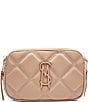 Color:Nude - Image 1 - Quilted Crossbody Bag