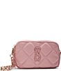 Color:Blush - Image 1 - Quilted Crossbody Bag