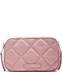 Color:Blush - Image 2 - Quilted Crossbody Bag