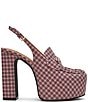 Steve Madden Quinn Plaid Print Slingback Platform Pumps - Image 2