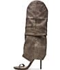 Steve Madden Ravine Leather Cuffed Stiletto Knee High Open Toe Boots